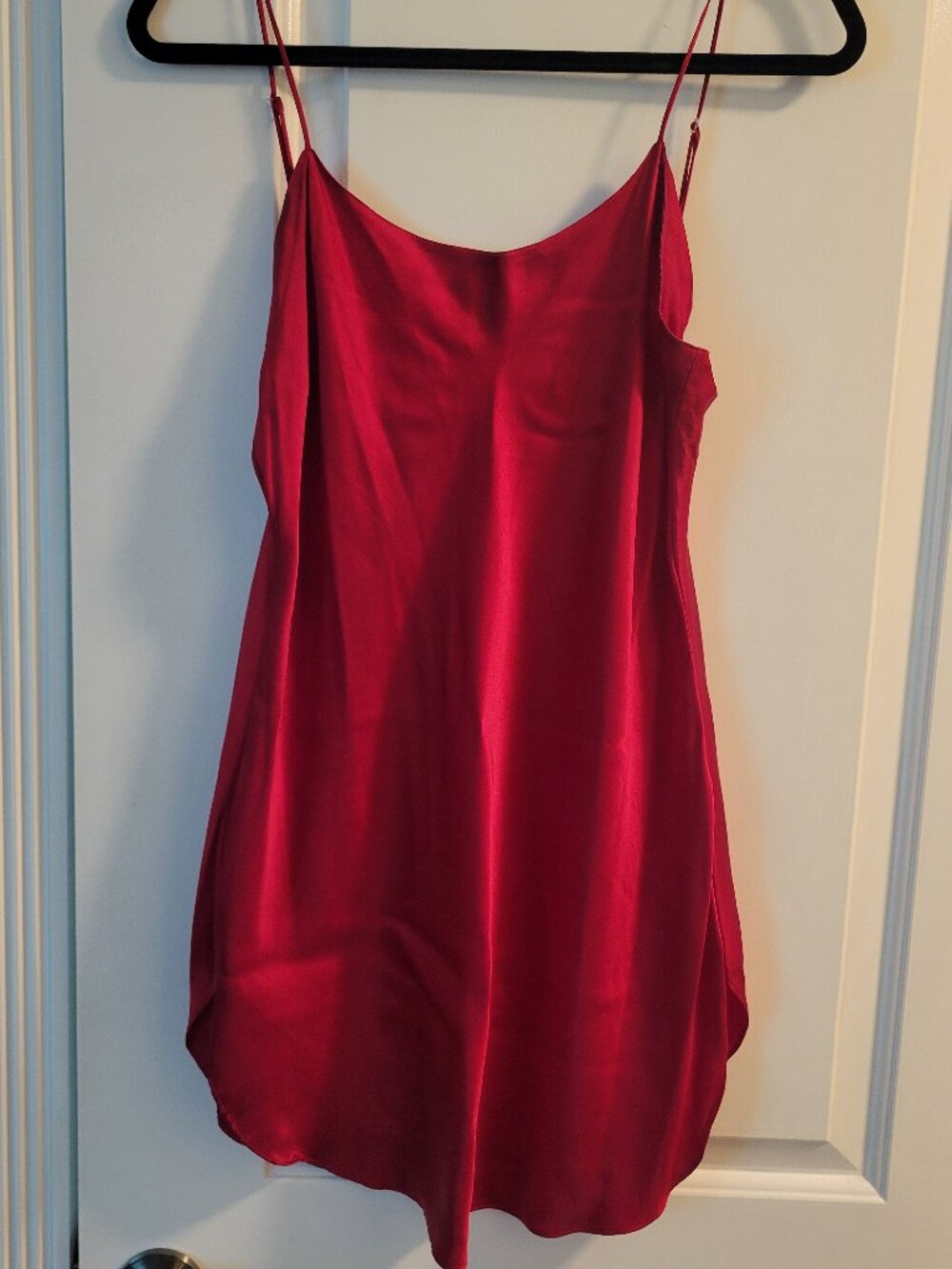100% Silk Victoria's Secret Gold Label Red Nightgown Slip Dress